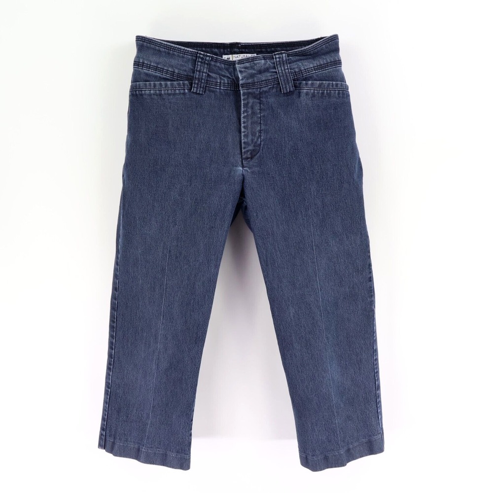 Lee Capri Jeans Natural Fit Womens 8 Blue Stretch Pockets Just Below The Waist